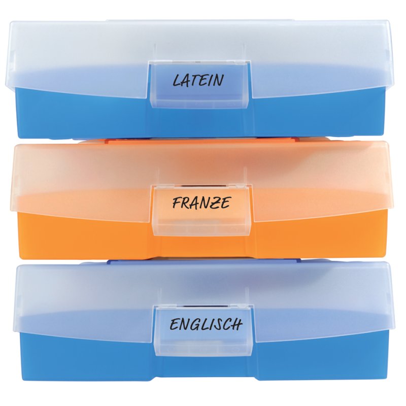 HAN plaque de soutien CROCO DUO cartes d'apprentissage, A8 paysage, transparent, 4 pcs